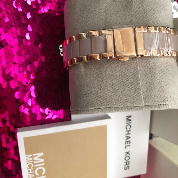 Rose gold MK watch